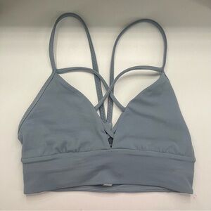 Lululemon strappy bra size-4 color- grayish/blue
